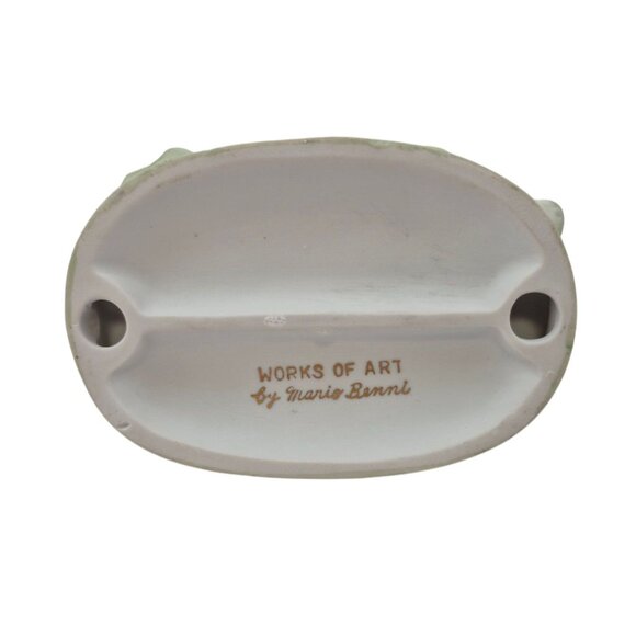 Vintage Works of Art Porcelain Figurine Two Children Playing Table Mario Benni - Picture 4 of 10